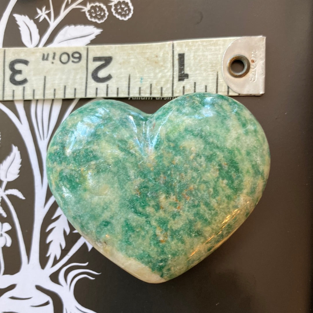 Green Aventurine Heart 85 grams - Moon Room Shop and Wellness
