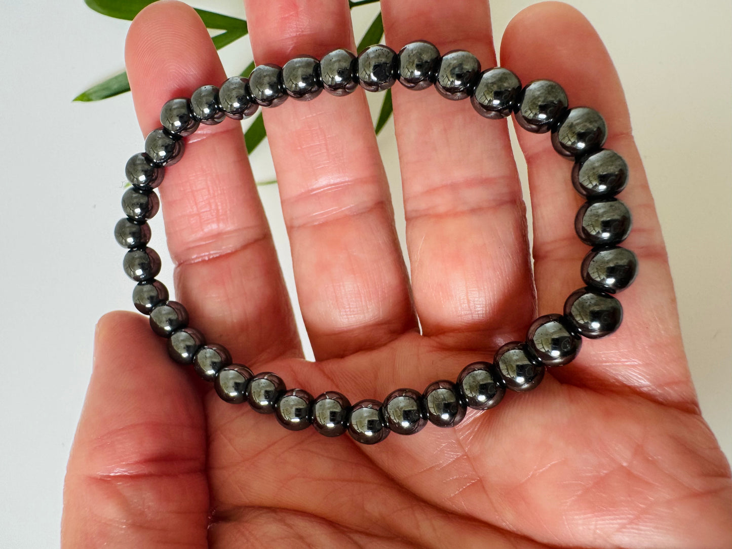 Hematite Stretch Bracelet 6mm - Moon Room Shop and Wellness