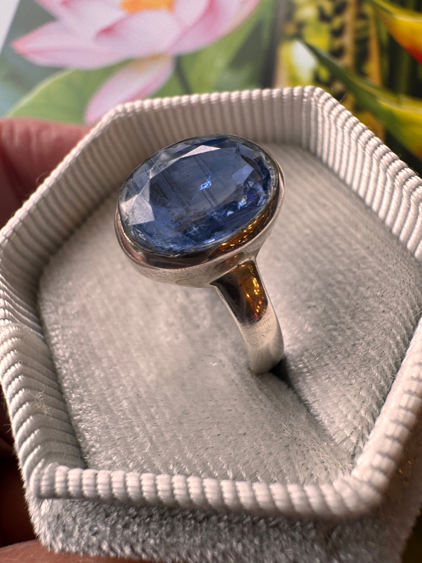 Blue Kyanite Sterling Silver Ring Size 8 - Moon Room Shop and Wellness