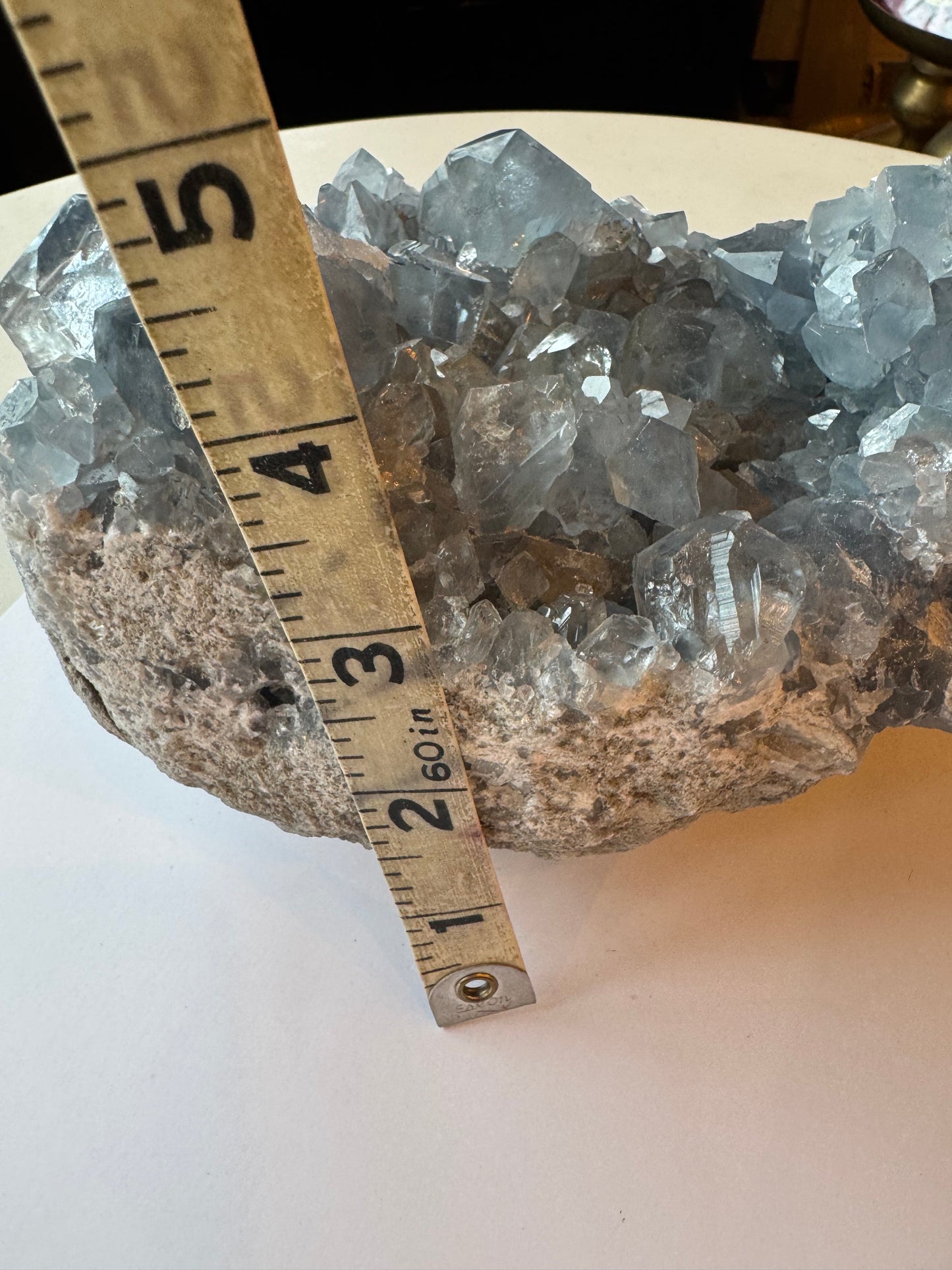 Celestite Geode 7.24 lb - Moon Room Shop and Wellness