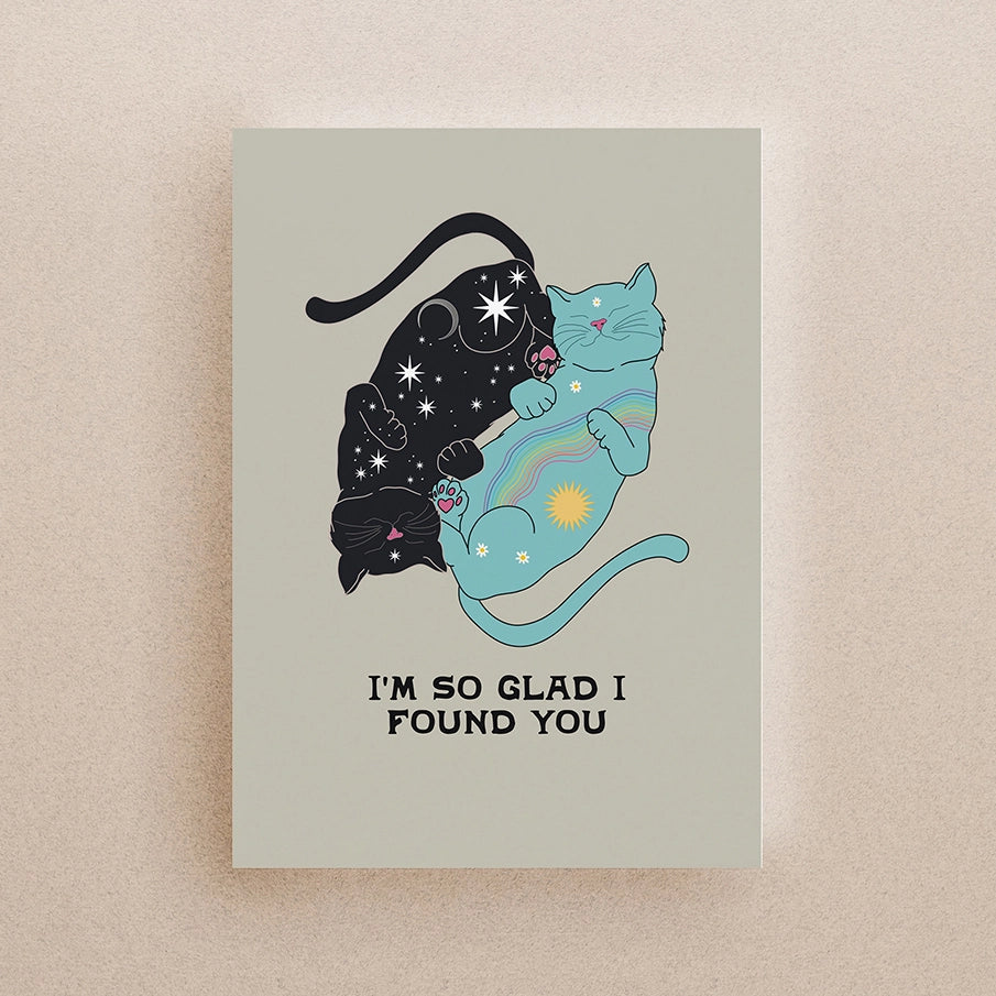 Space Cats Greeting Card- Blank Inside - Moon Room Shop and Wellness