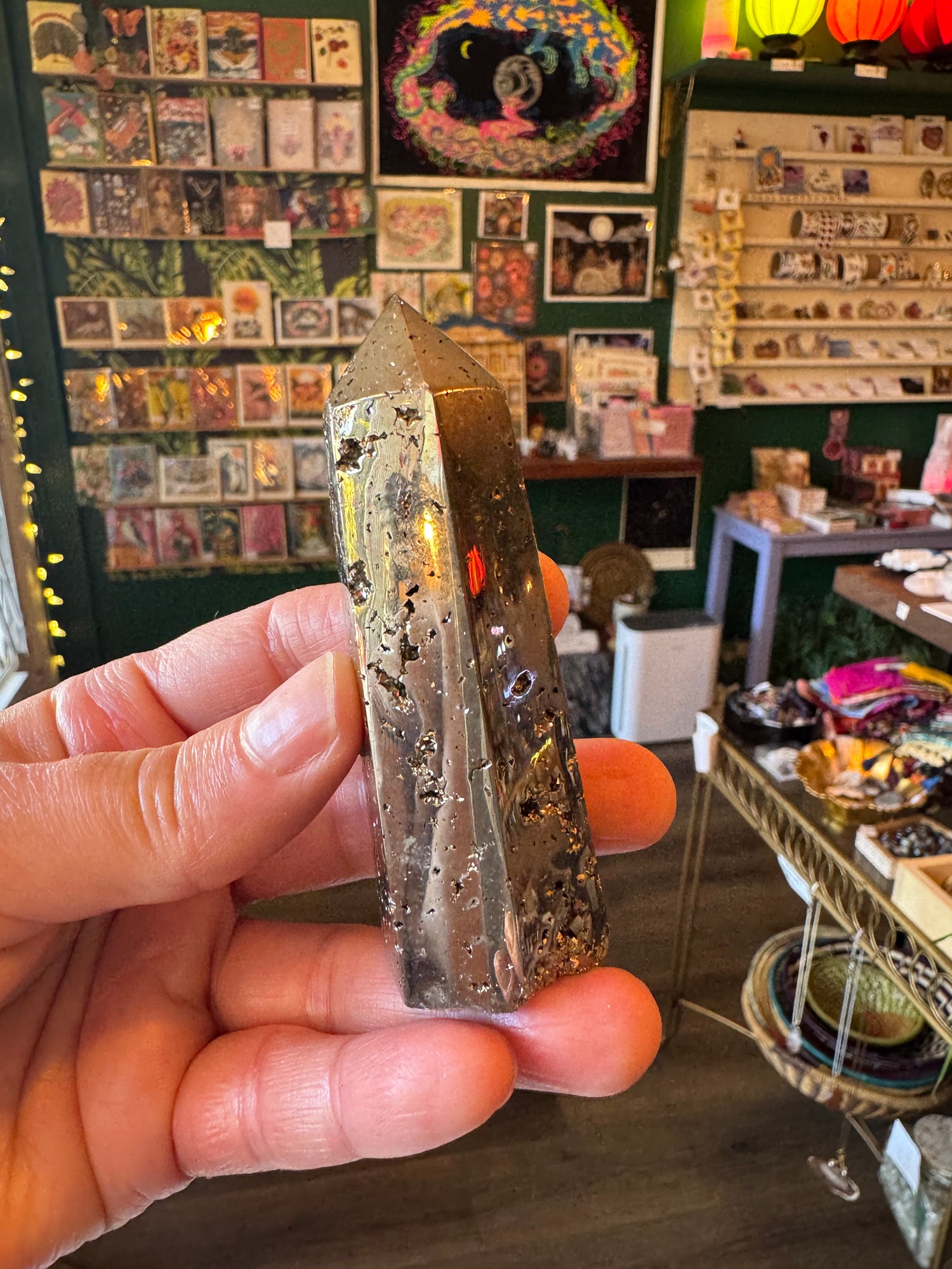 Pyrite Tower/Obelisk 139 g   Peru - Moon Room Shop and Wellness