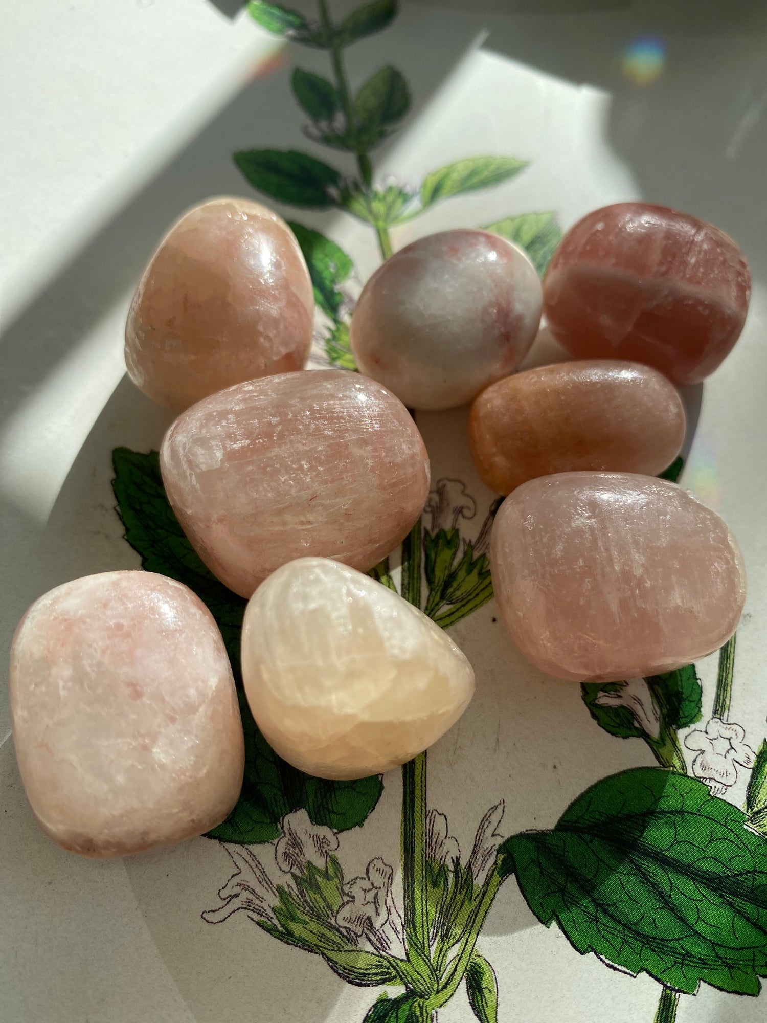 Strawberry Calcite Tumbled - Moon Room Shop and Wellness