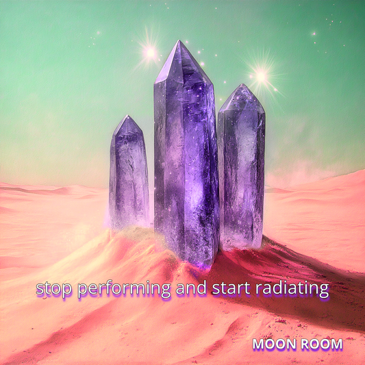 Stop Performing Start Radiating Consciousness Card - 2x2 inch - Moon Room Shop and Wellness