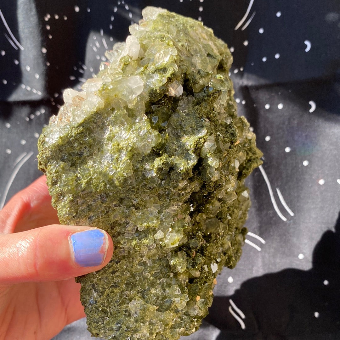 Epidote Quartz Specimen... dreammmmmy 2.64 lbs - Moon Room Shop and Wellness