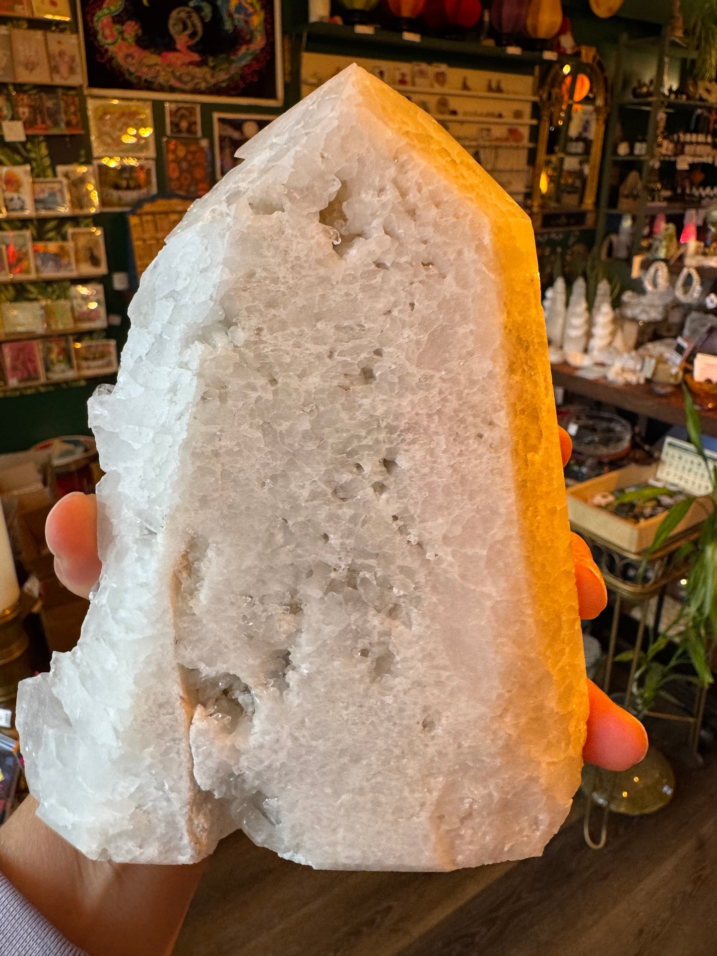 Clear Quartz Cluster Standing Point 2.82 lb Beautiful Brazil - Moon Room Shop and Wellness