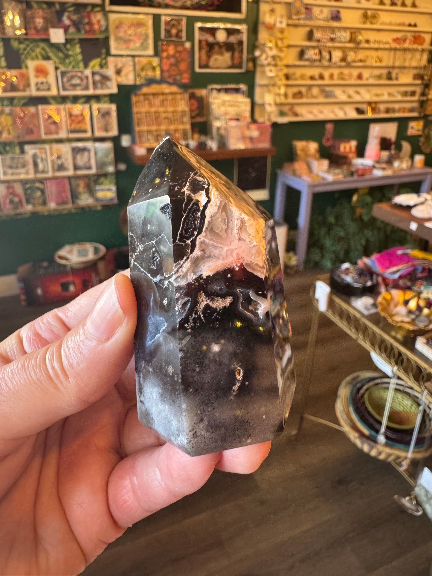 Chalcedony & Druzy Quartz Tower 167 g Brazil