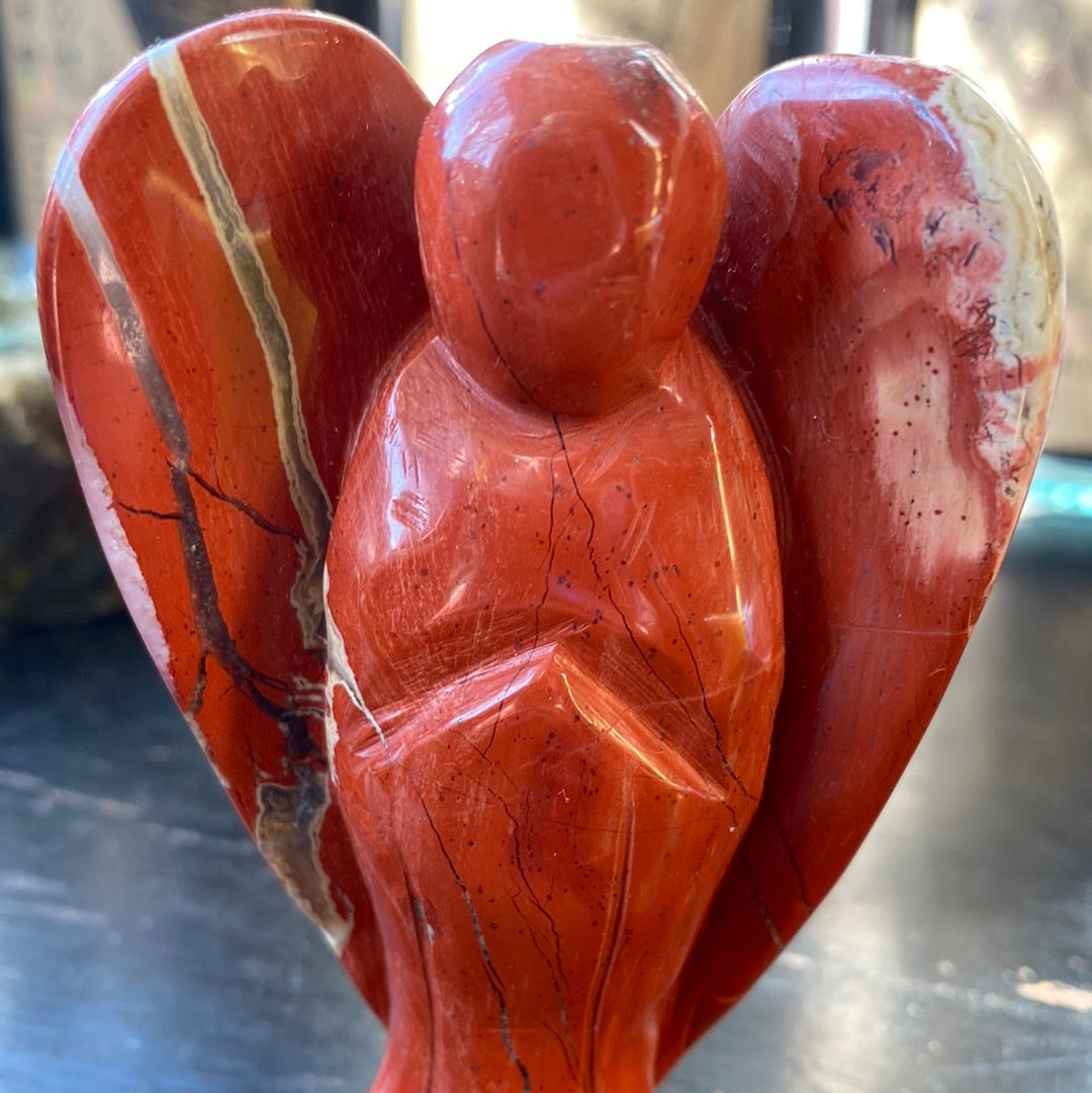 Red Jasper Angel 4 inch - Moon Room Shop and Wellness