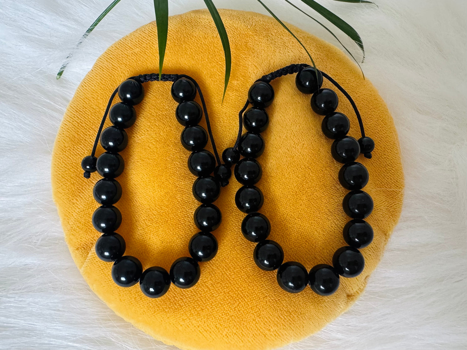 Black Tourmaline Grade A ++Adjustable Bracelet 10 mm - Moon Room Shop and Wellness