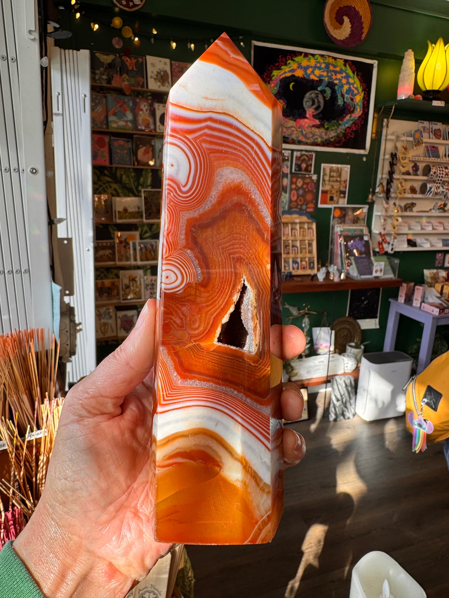 Carnelian Tower/Obelisk 2.2 lb - Moon Room Shop and Wellness