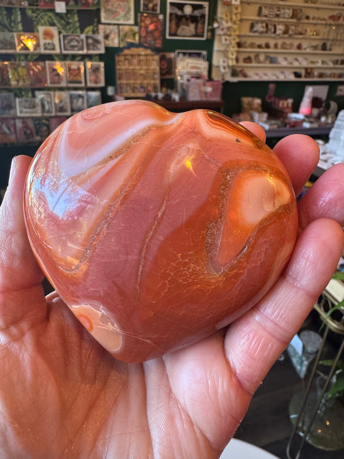 Carnelian Heart 408 g Madagascar - Moon Room Shop and Wellness