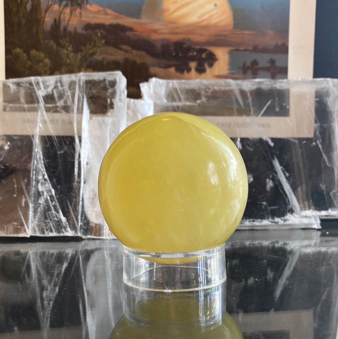 Lemon Calcite Sphere 395 Grams - Moon Room Shop and Wellness