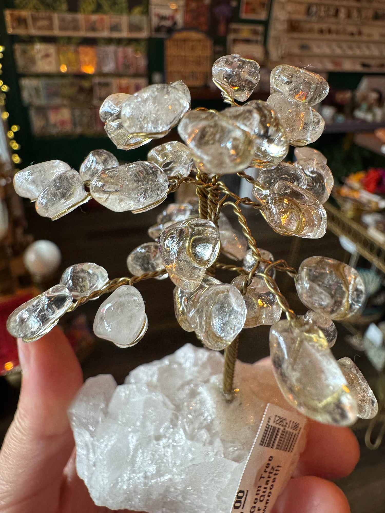Citrine Gem Tree on Clear Quartz -So Sweeeet!! - Moon Room Shop and Wellness