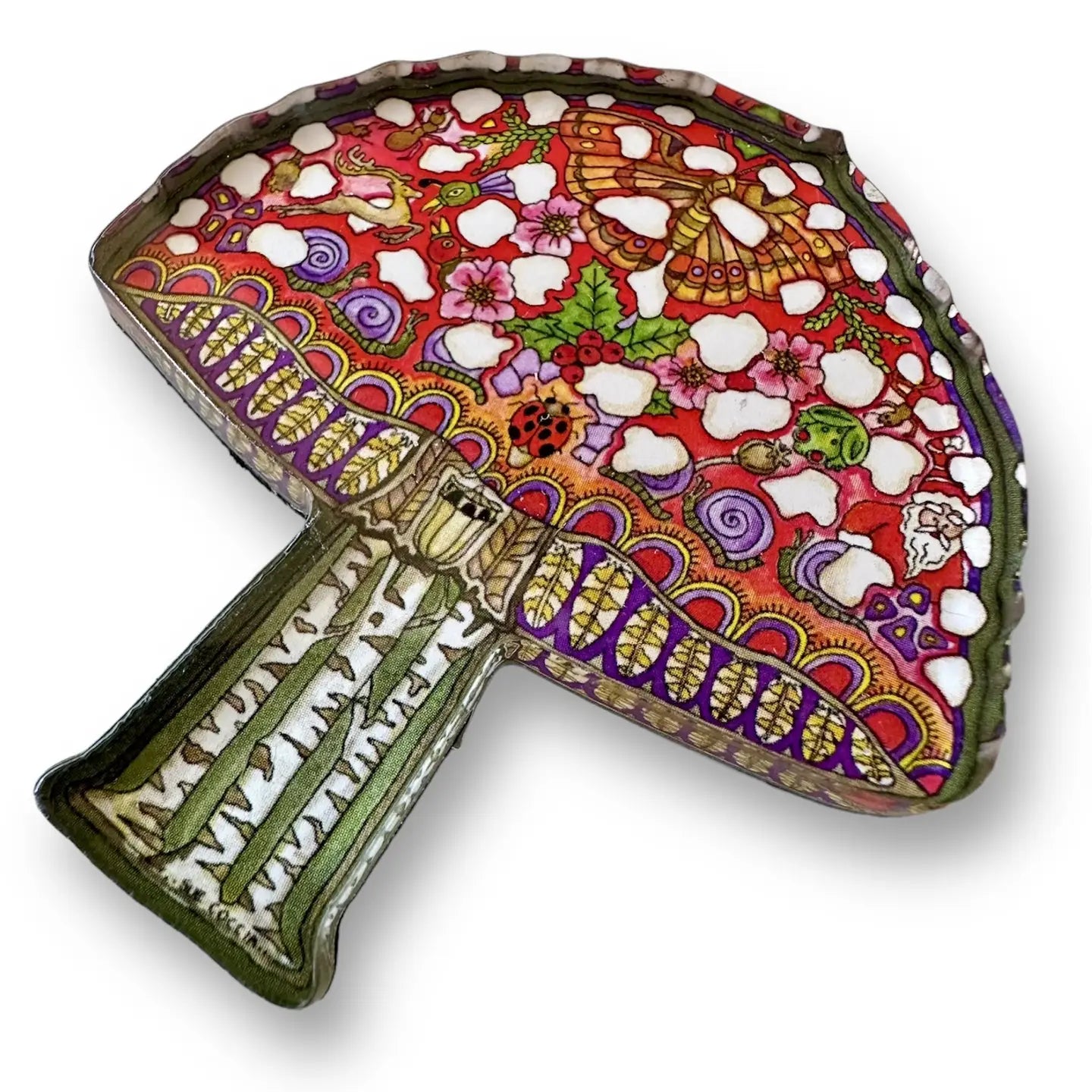 Mushroom Pin by Earth Art International - Moon Room Shop and Wellness