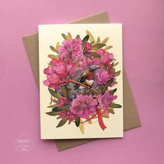 Hummingbird greeting card by Nimasprout - Moon Room Shop and Wellness