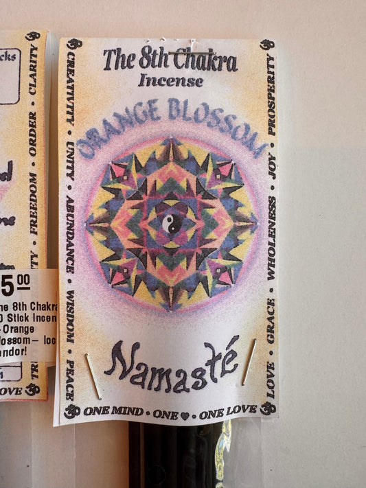The 8th Chakra 10 Stick Incense -Orange Blossom- local vendor!