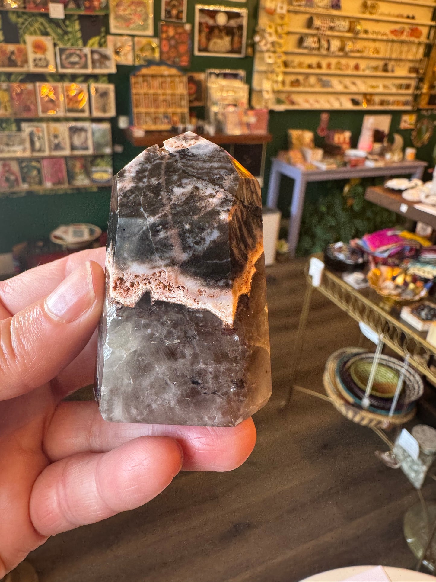 Chalcedony & Druzy Quartz Tower 120 g Brazil