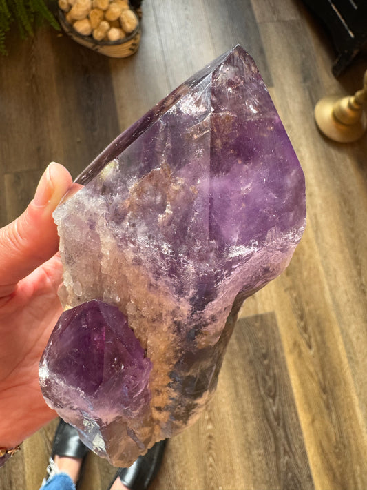 Amethyst Double Point Dragons Tooth Spear 2.75 lb - Moon Room Shop and Wellness