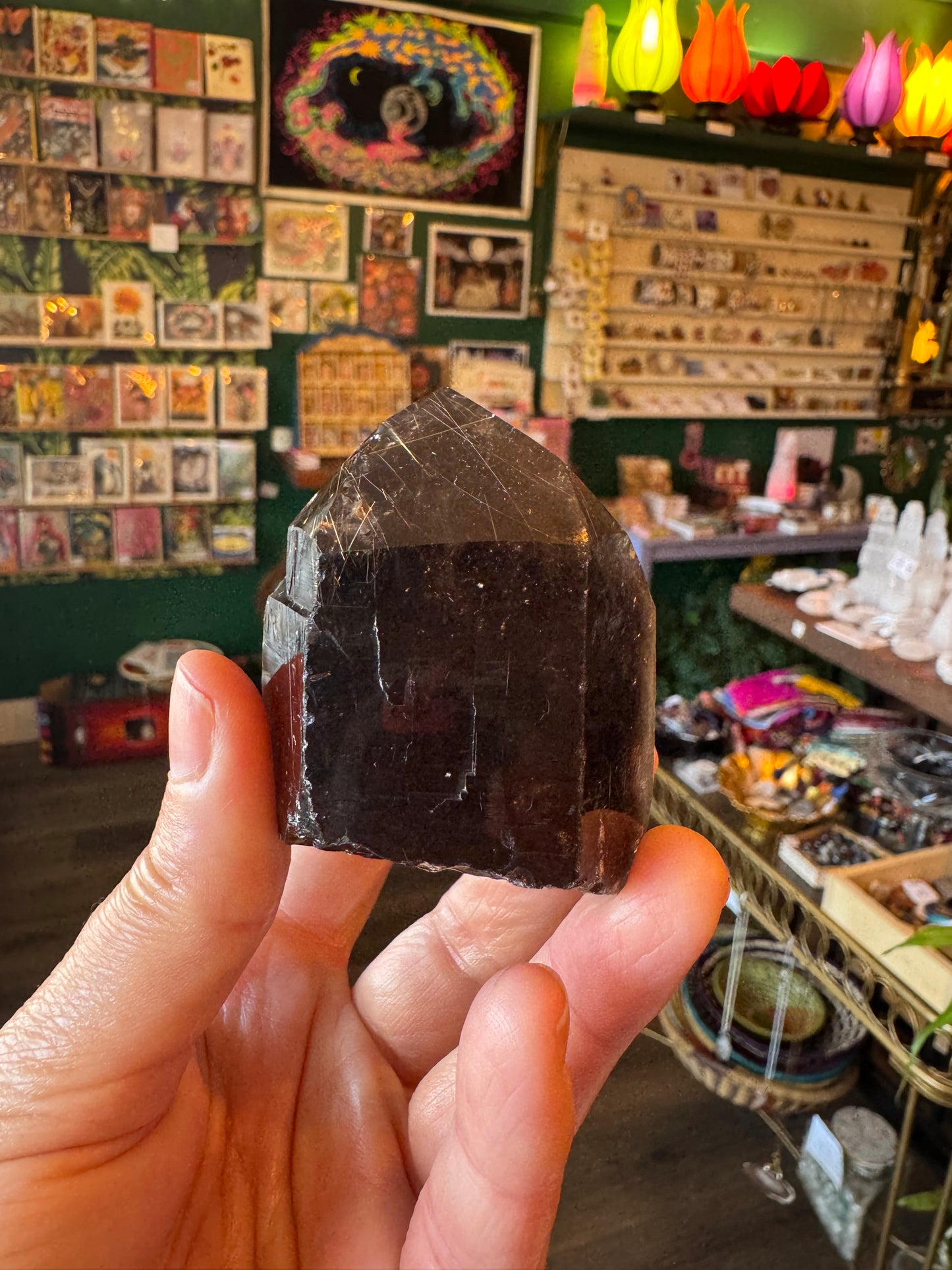 Smoky Quartz Rutilated Healing Point 159 g - Moon Room Shop and Wellness