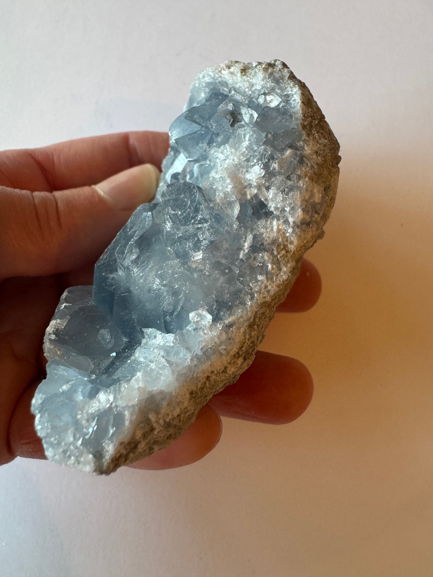 Celestite Cluster 303 g - Moon Room Shop and Wellness