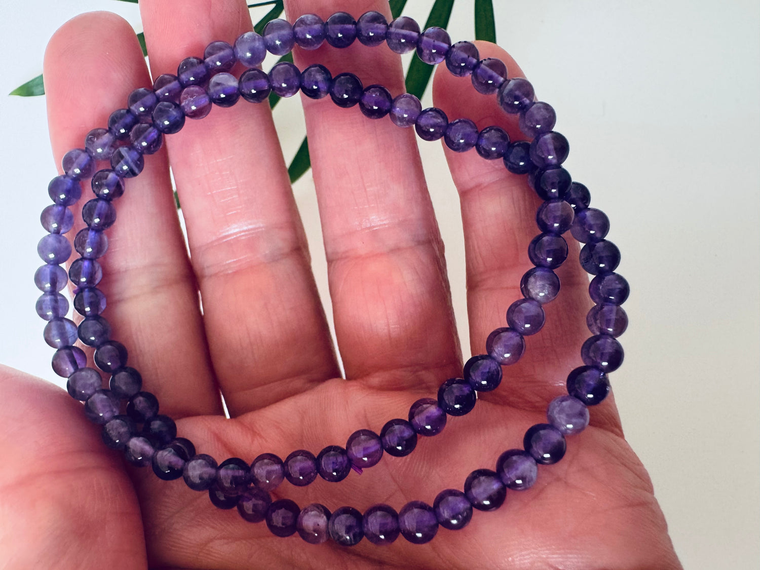 Amethyst Stretch Bracelet 4mm - Moon Room Shop and Wellness