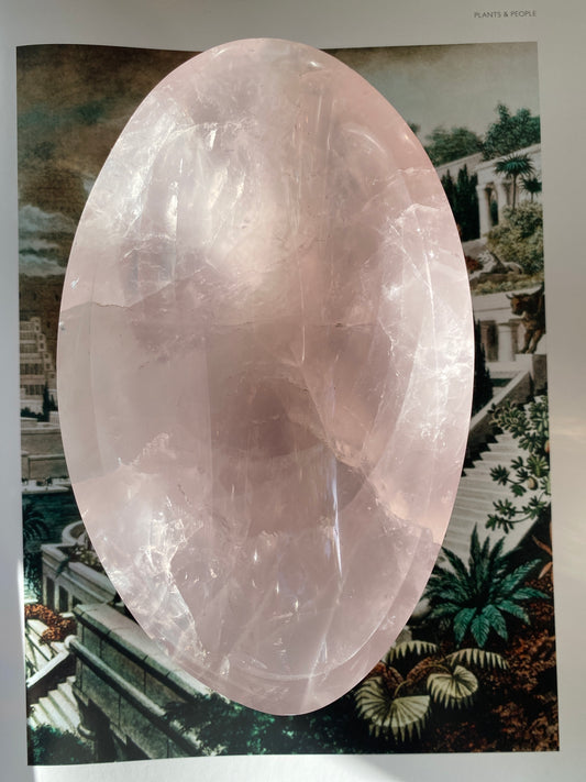 Rose Quartz Bowl 1.88lb Mexico - Moon Room Shop and Wellness