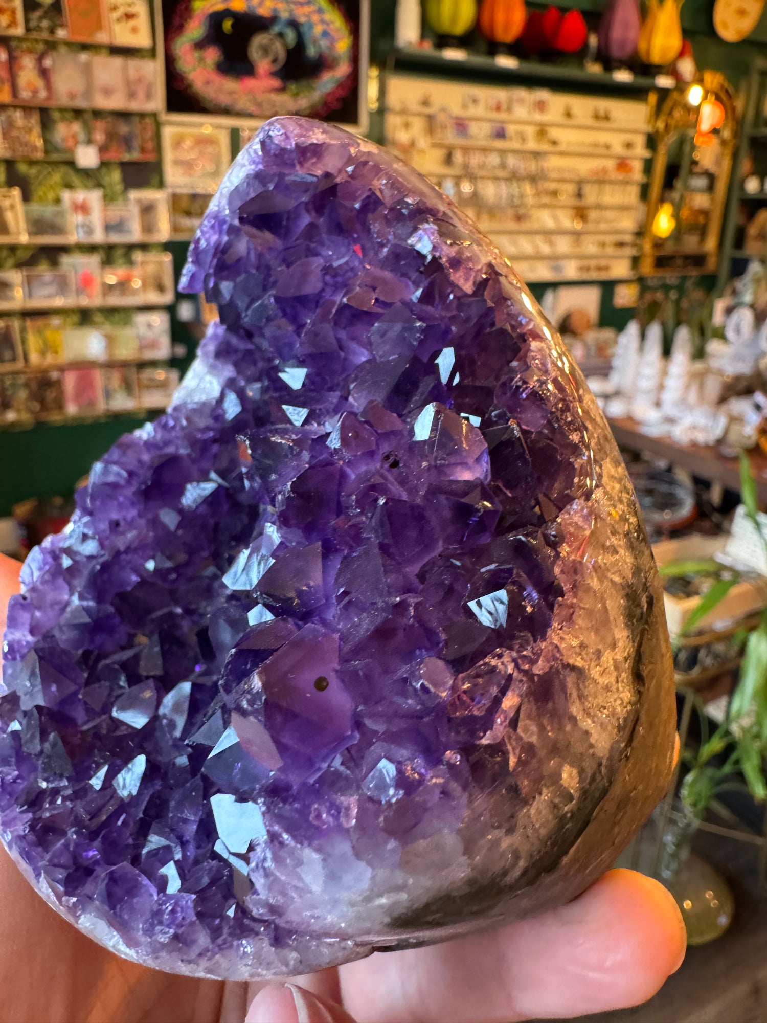 Amethyst Polished Grade AA Standing Cluster 2.02 lb Brazil - Moon Room Shop and Wellness