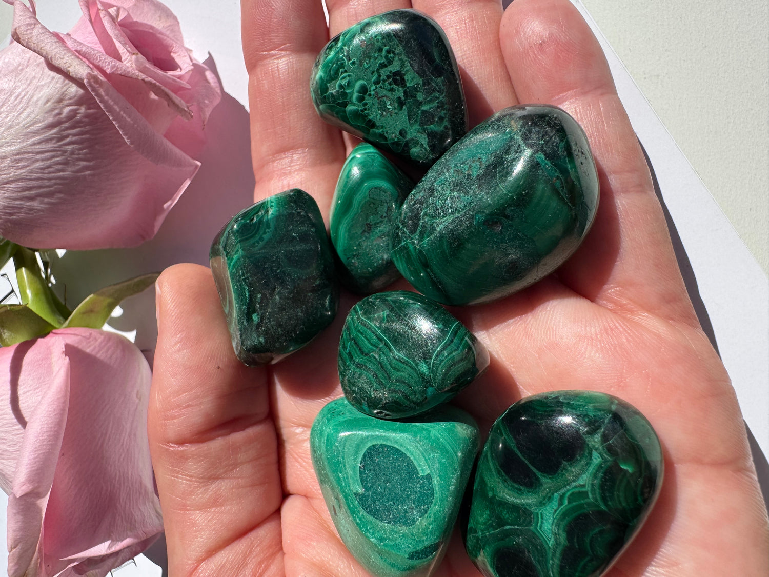 Malchite Tumbled Small - Moon Room Shop and Wellness