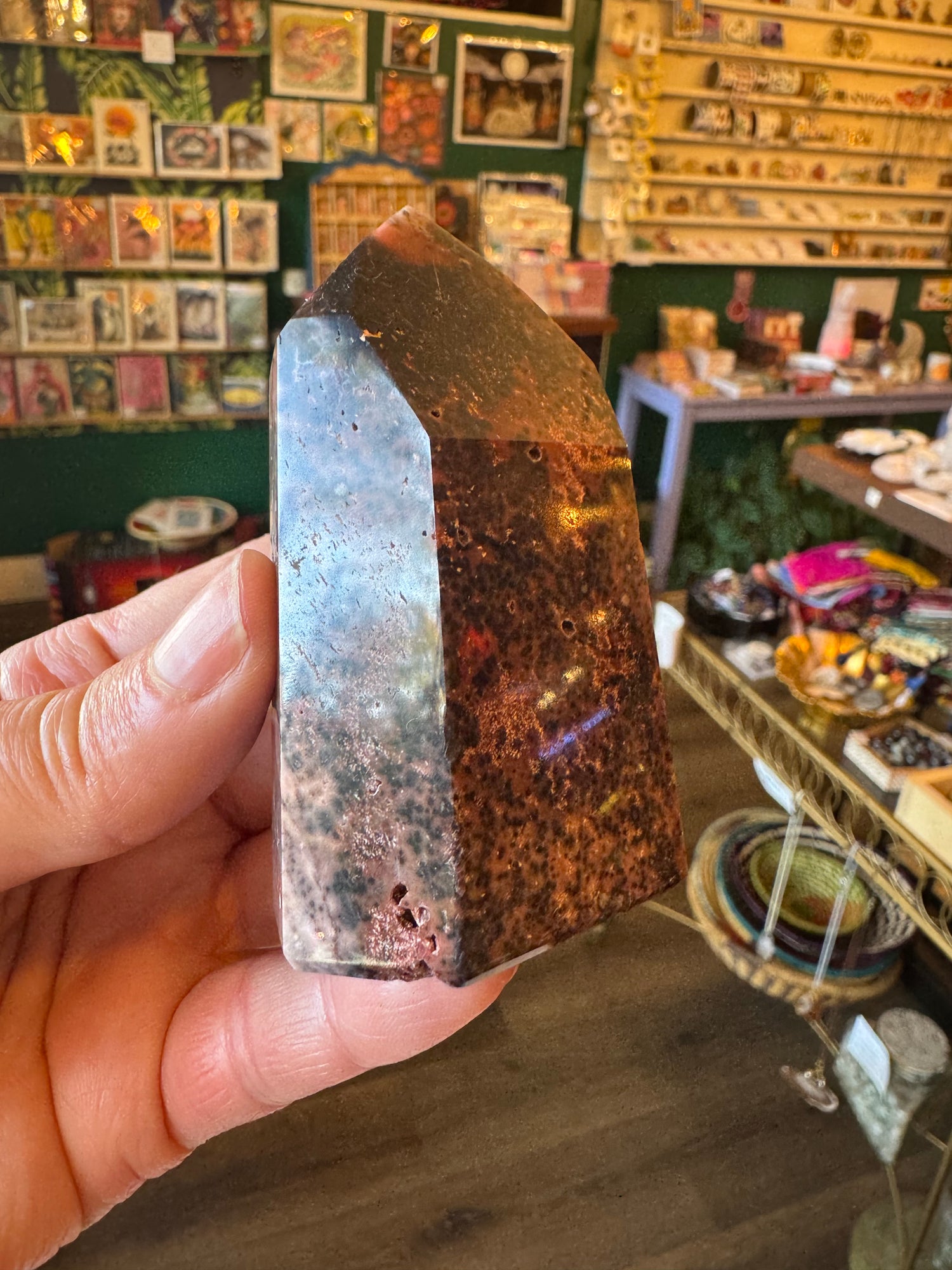 Chalcedony & Druzy Quartz Tower 172 g Brazil - Moon Room Shop and Wellness