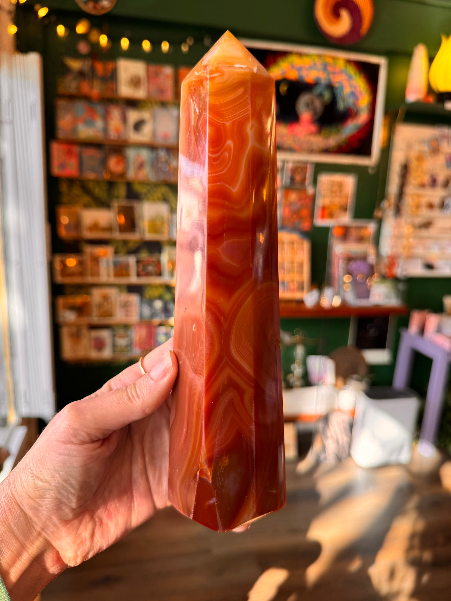 Carnelian Tower/Obelisk 1.92 lb - Moon Room Shop and Wellness