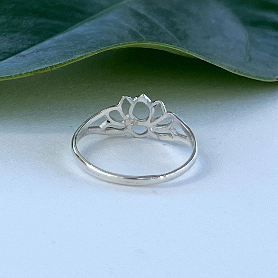 Petit Lotus Ring - Sterling Silver- 6,7,8 - Moon Room Shop and Wellness
