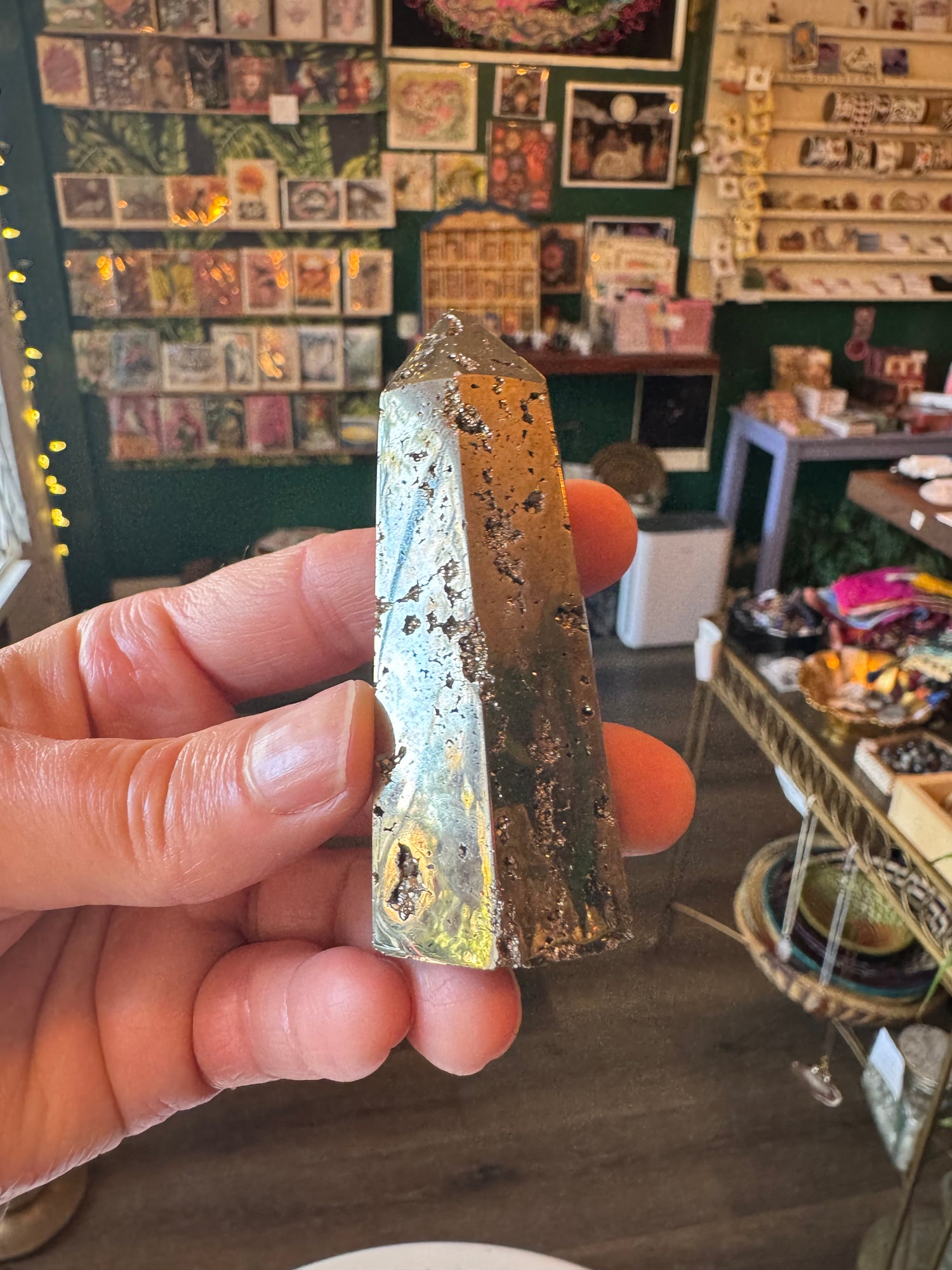 Pyrite Tower/Obelisk 120 g   Peru - Moon Room Shop and Wellness