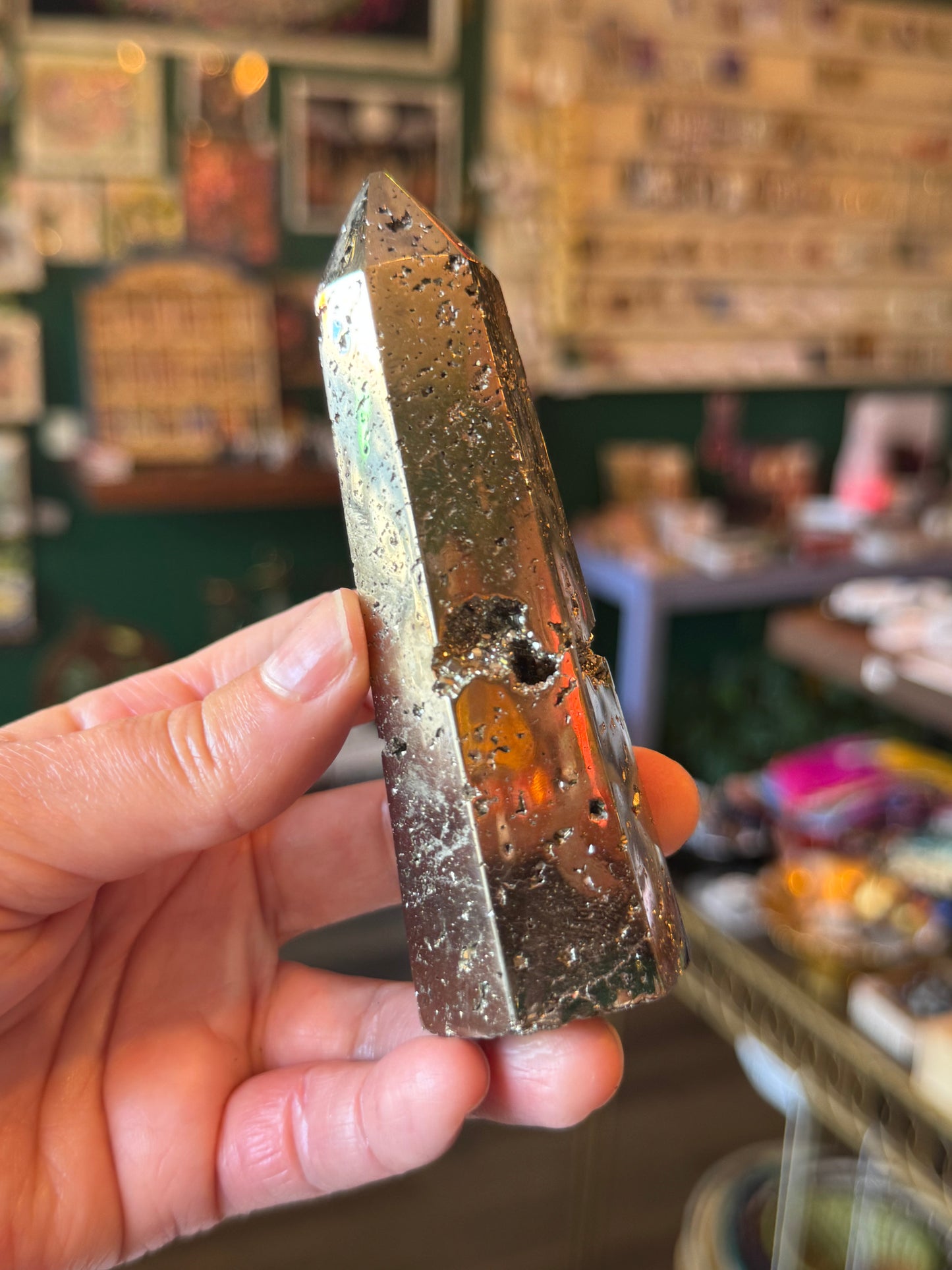 Pyrite Tower/Obelisk 252 g   Peru - Moon Room Shop and Wellness