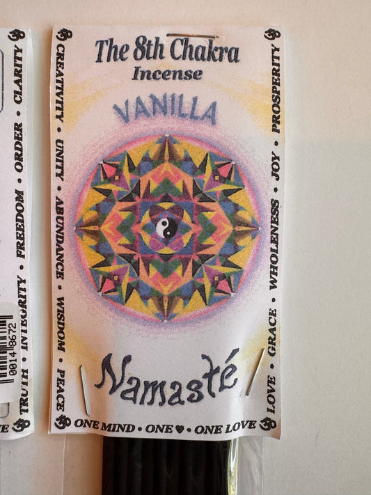 The 8th Chakra 10 Stick Incense -Vanilla- local vendor!