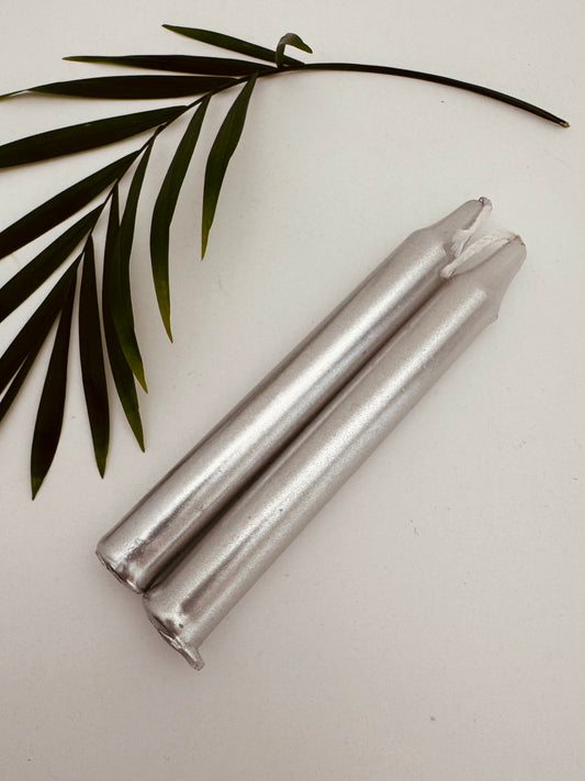Silver Intention Candle 4 inch - Moon Room Shop and Wellness