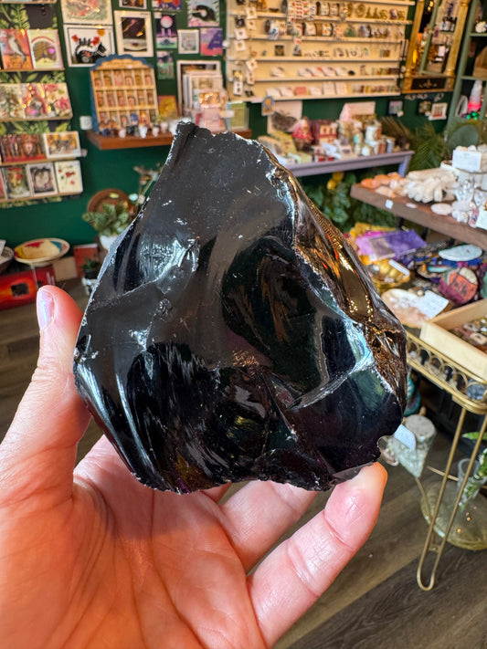 Black Obsidian Raw 1.4lb - Moon Room Shop and Wellness