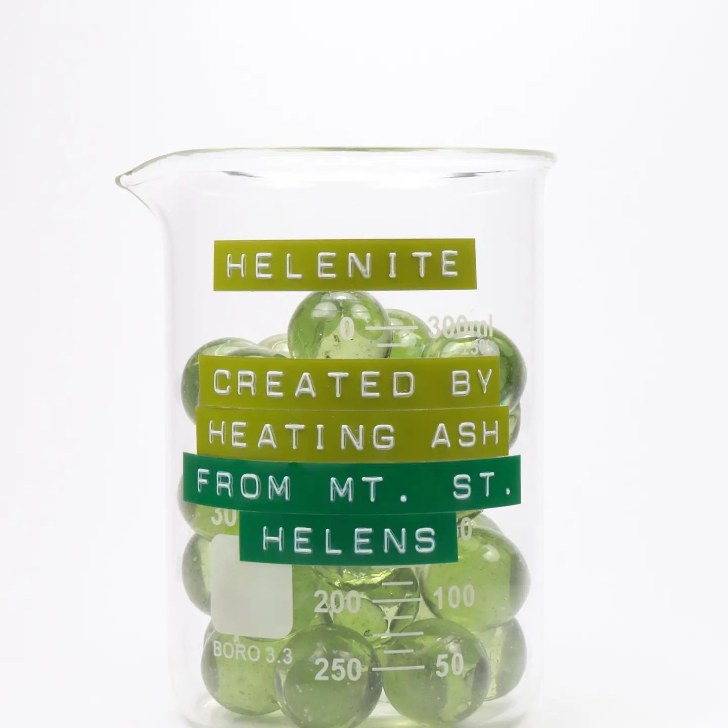 Helinite Helenite Glass Ball made from Heating Mt. St. Helen's Eruption Ash
