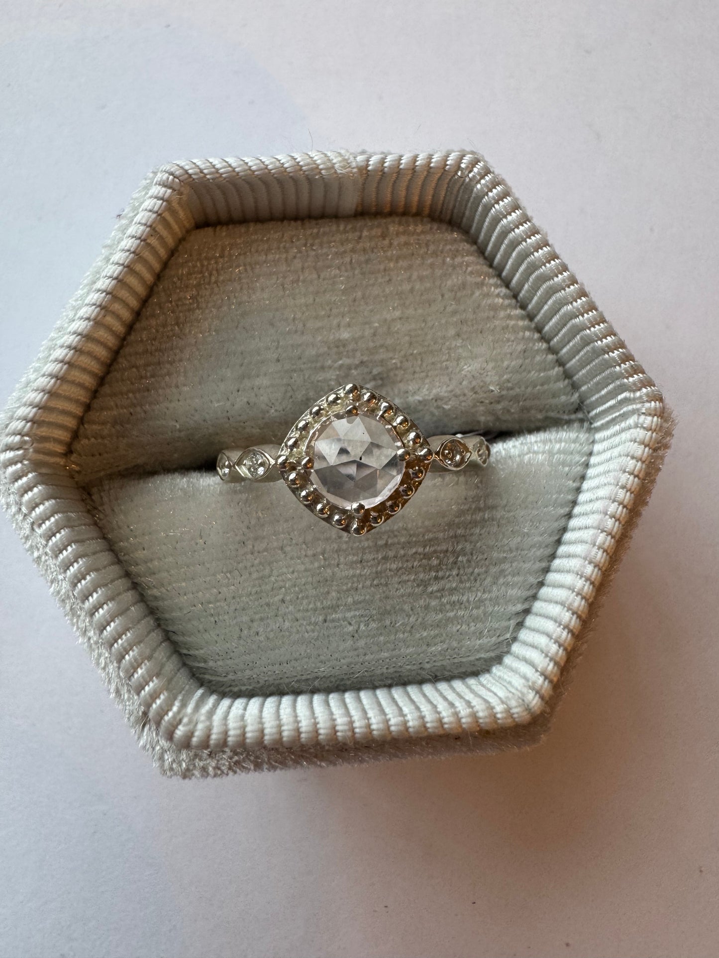 Rose Quartz Sterling SIlver Ring Size 6,7,8,9 - Moon Room Shop and Wellness