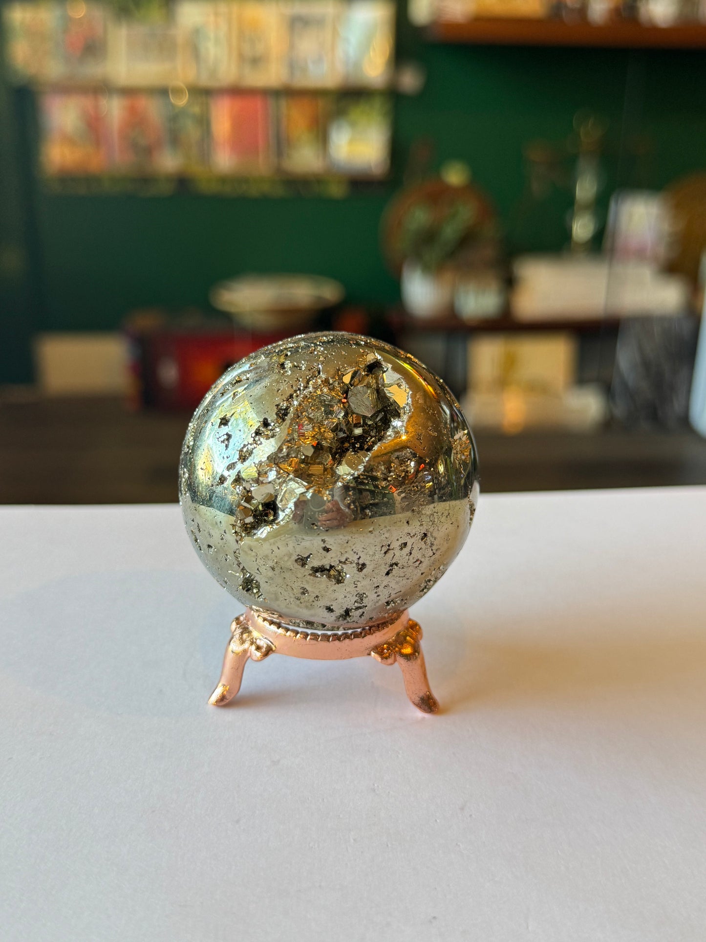 Pyrite Sphere 371 g Peru - Moon Room Shop and Wellness