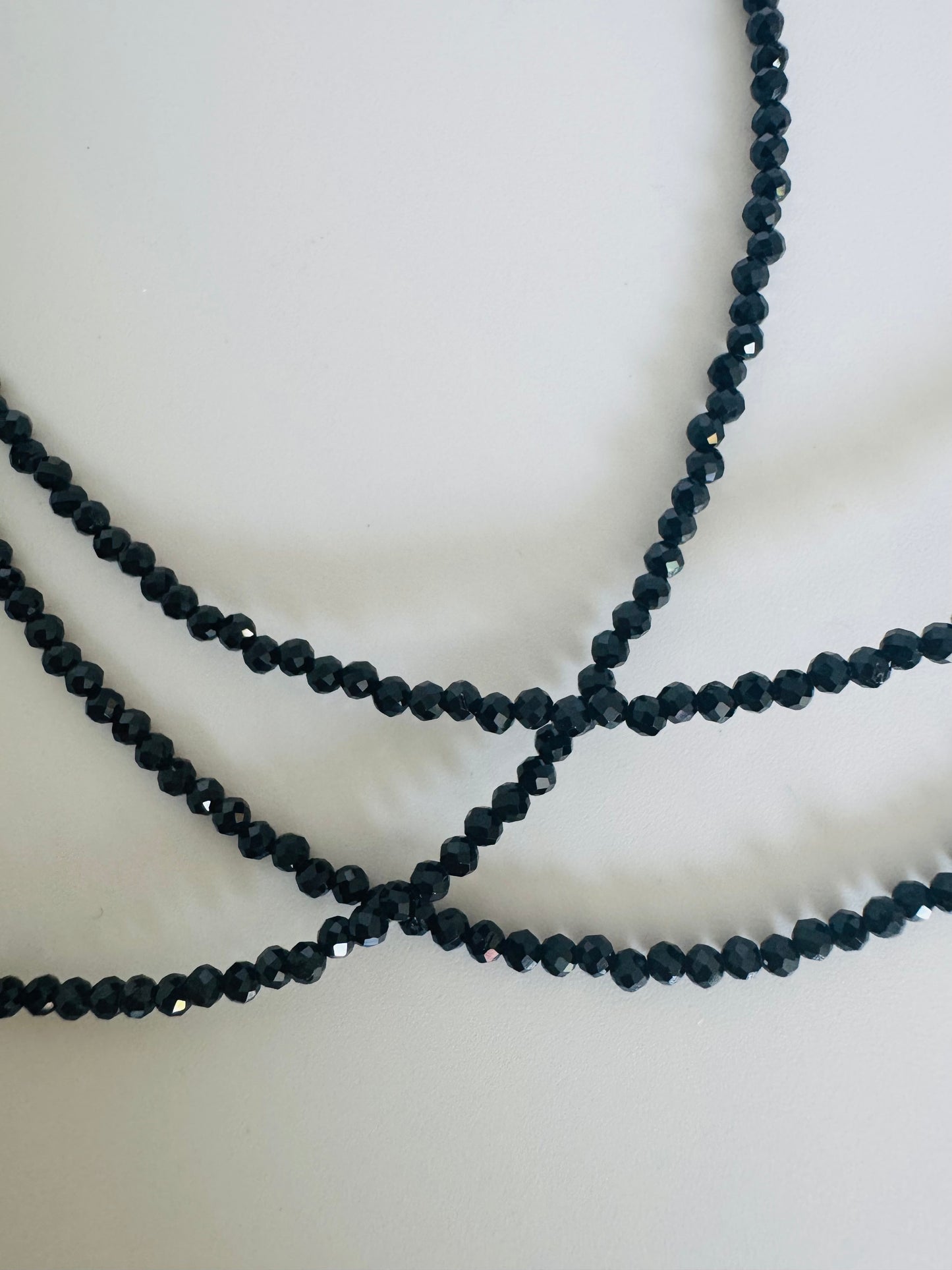 Black Tourmaline Necklace- Stainless Steel - Moon Room Shop and Wellness