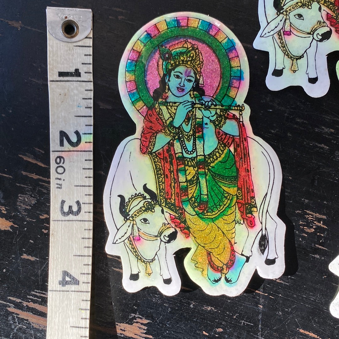 Lord Krishna -He is the god of protection, compassion, tenderness, and love Sticker - Moon Room Shop and Wellness