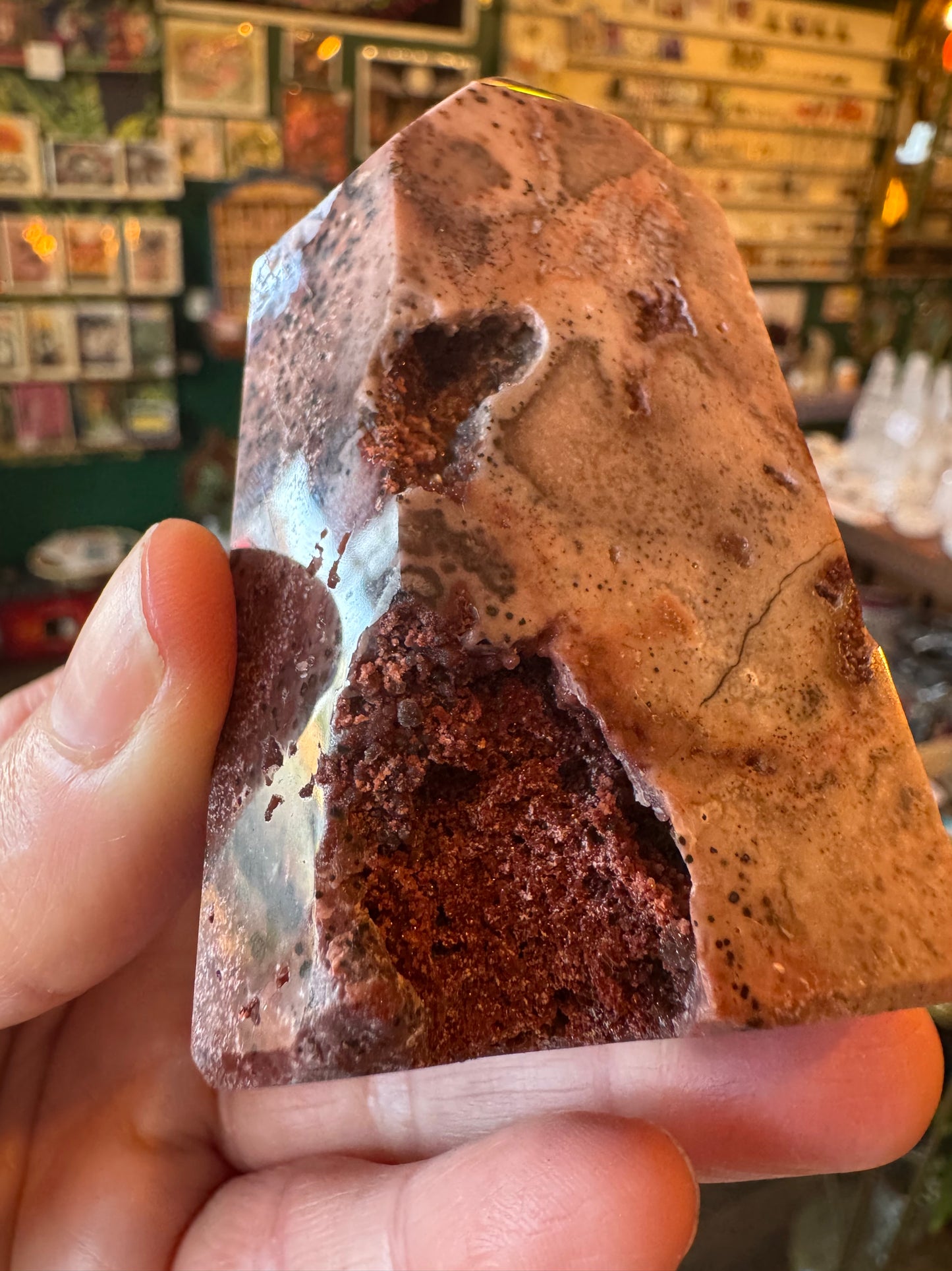 Chalcedony & Druzy Quartz Tower 172 g Brazil - Moon Room Shop and Wellness