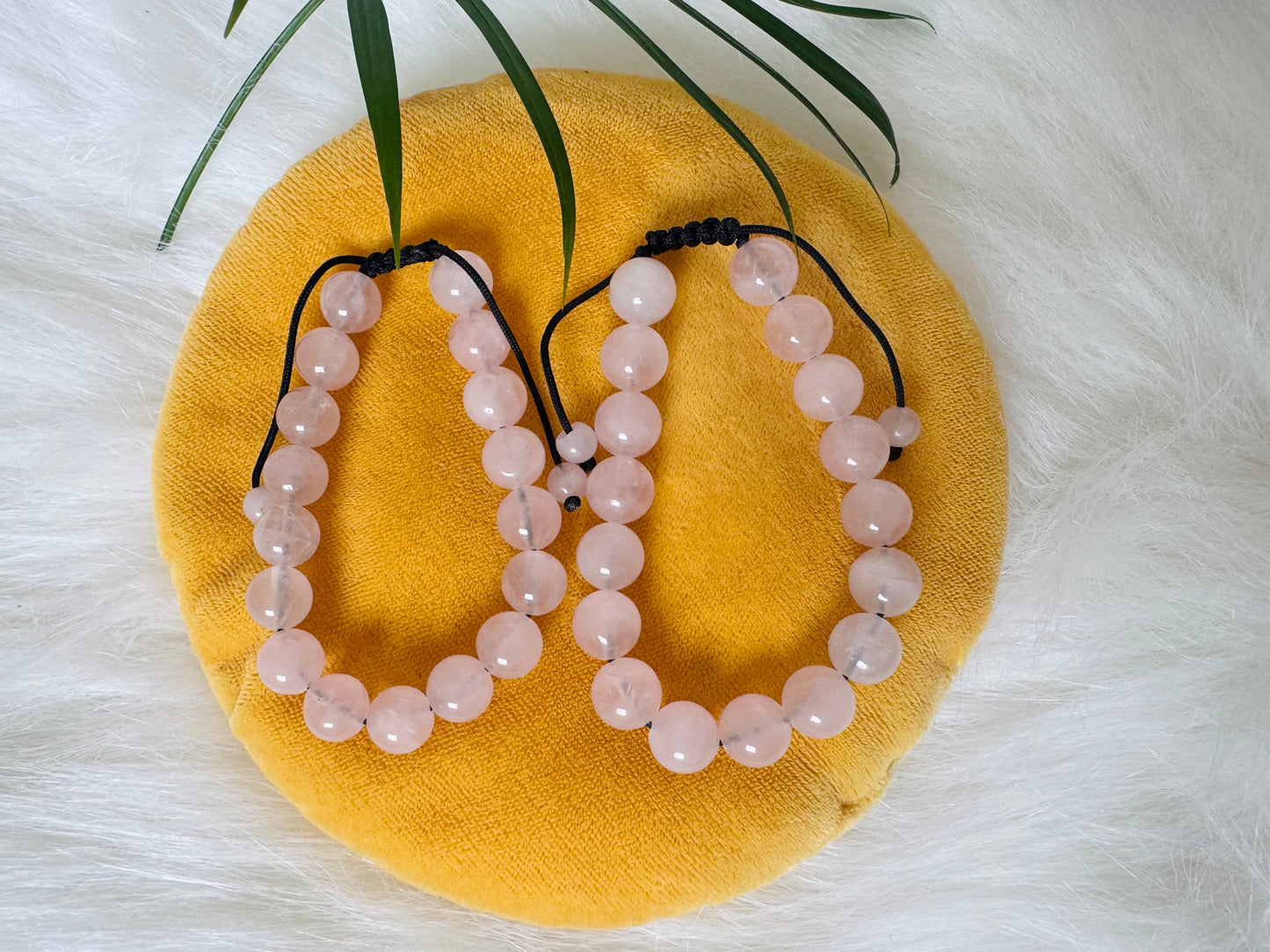 Rose Quartz Adjustable Bracelet 10 mm - Moon Room Shop and Wellness