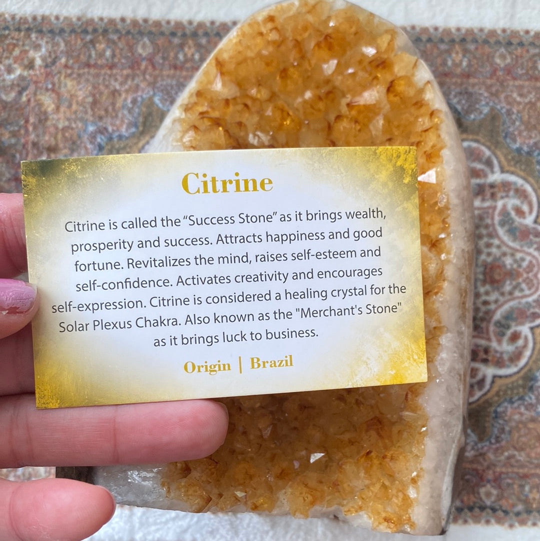 Citrine Standing Cluster (heat treated) 1852 g - Moon Room Shop and Wellness