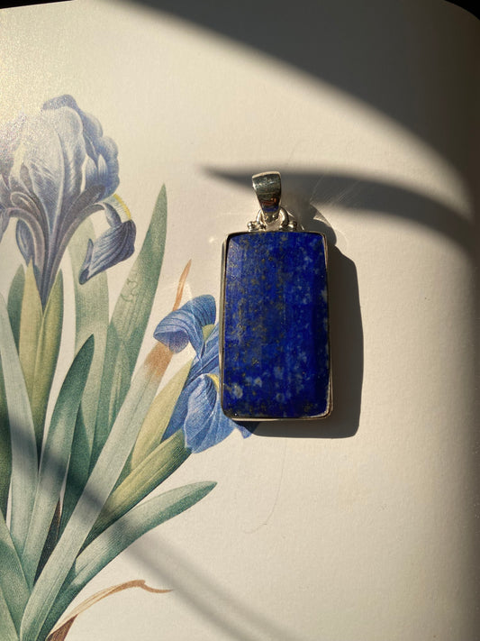 Lapis Lazuli Sterling Silver Pendant - Moon Room Shop and Wellness