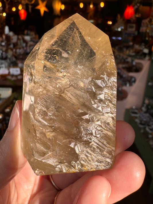 Natural Citrine Tower 147 g Aracuai, Minas Gerais, Brazil - Moon Room Shop and Wellness