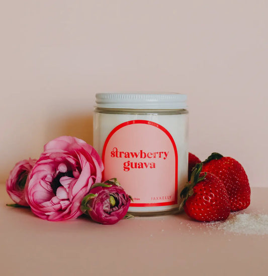 9oz - Scented Candle - Strawberry Guava - Moon Room Shop and Wellness