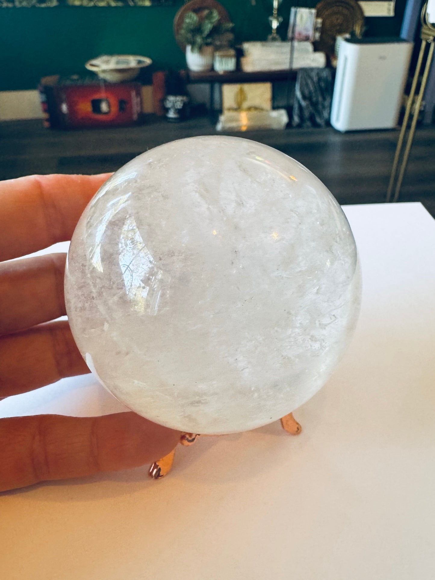 Clear Quartz Sphere  1 lb - Moon Room Shop and Wellness