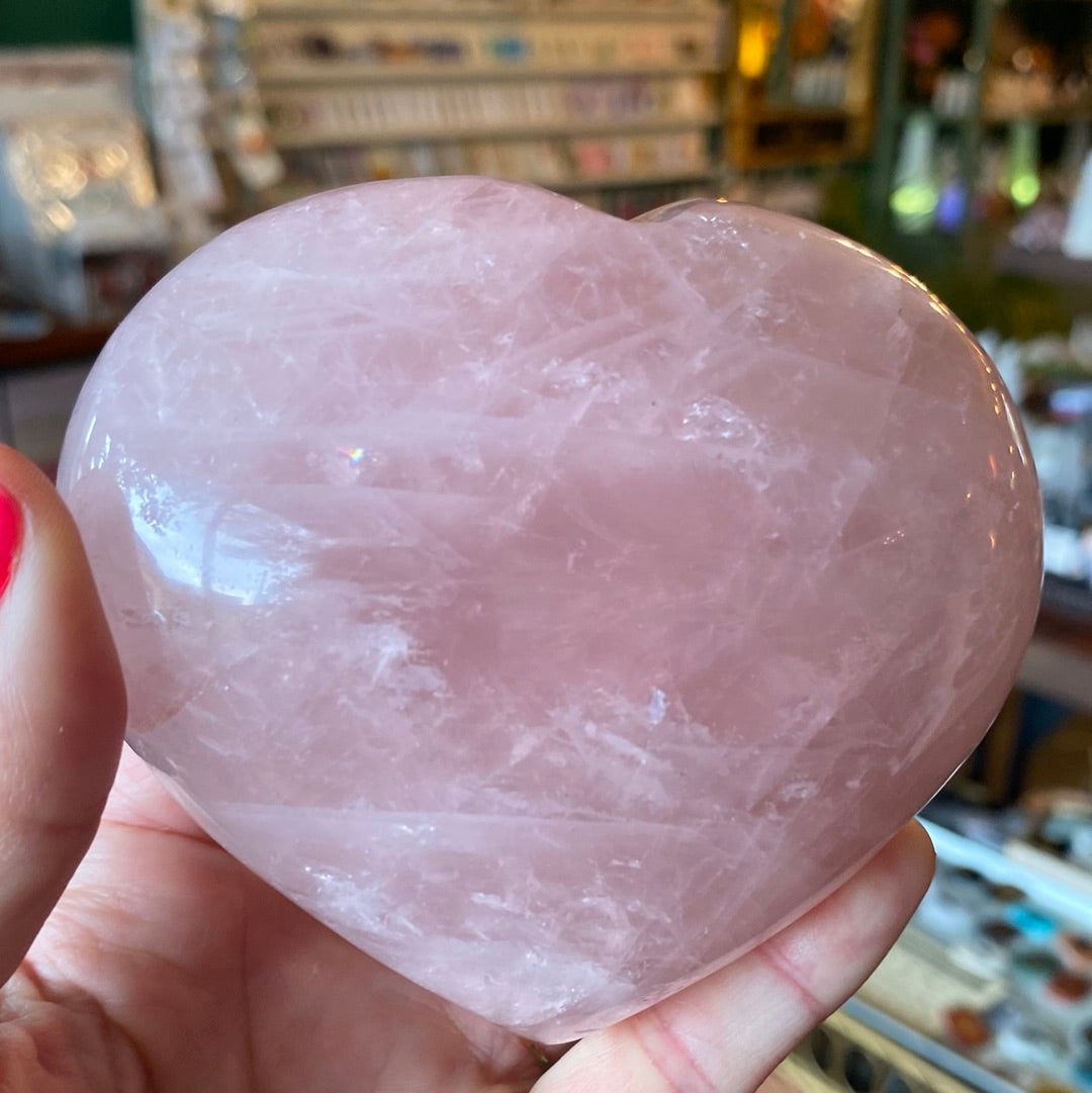 Rose Quartz Heart 506 gram - Moon Room Shop and Wellness