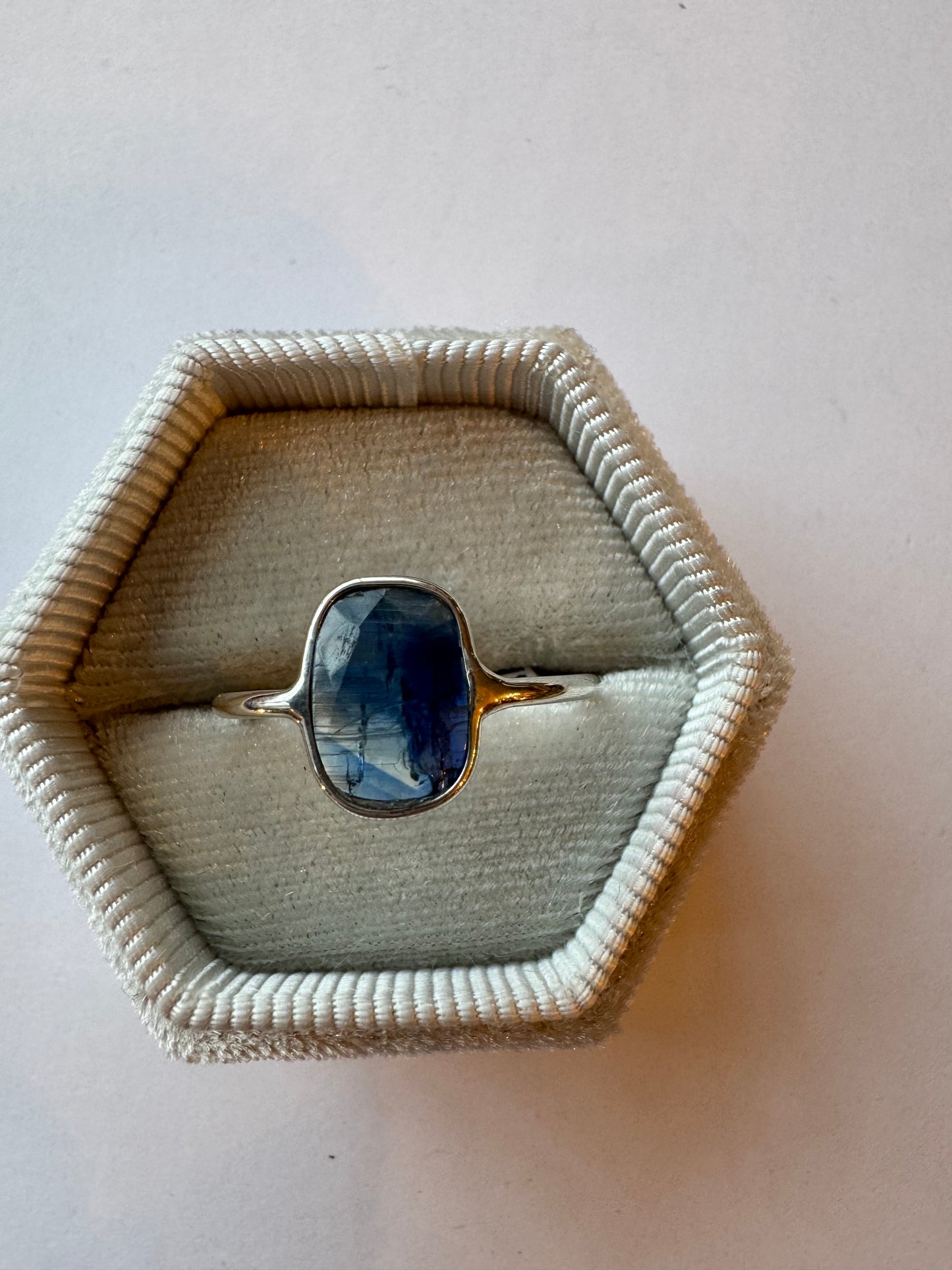 Blue Kyanite Sterling SIlver Ring Size 9 - Moon Room Shop and Wellness